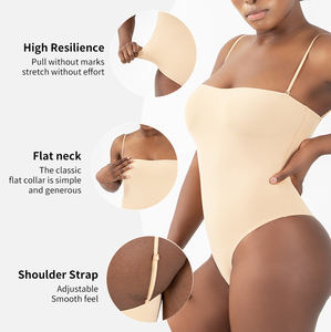 SK1210 Body Shortie sans bretelles pour femmes Contrôle du ventre Shapewear Sculpt Body Shaper avec bretelles amovibles Combinaisons Top - Product Image 2