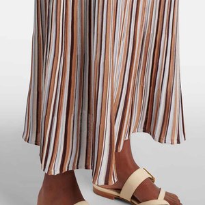 <span class=keywords><strong>Robe</strong></span> à manches longues à épaules dénudées de haute qualité <span class=keywords><strong>Robe</strong></span> de soirée élégante <span class=keywords><strong>Robe</strong></span> longue plissée à rayures - Product Image 4