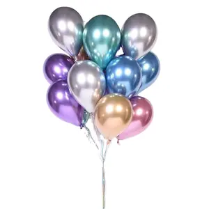 Ballon Ballons À La Mode Métallique Latex En Gros 5pcs Multicolore 12 "Saint Valentin Unique Commerce Assurance Partie Décoration