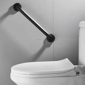 مقابض يد من الفولاذ المقاوم للصدأ مضادة للانزلاق لسلامة كبار السن في الحمام والمرحاض، مقابض أبواب بسيطة بدون حواجز، وقضبان لتعليق المناشف - Product Image 3