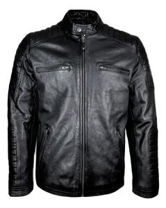 New Quality <b>Leather</b> <b>Jacket</b> Zipper Closure Turn Down Collar Solid Regular Fit Autumn Outerwear Custom Logo And Color - Product Image 6