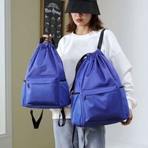 Custom Water-Resistant Gym Bag with Wet/Dry Separator, Lightweight & Durable Drawstring <b>Backpack</b> for Men & Women - Product Image 4