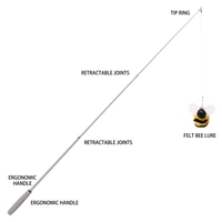 Bâton télescopique pour chat, jouet interactif pour animaux de compagnie, simulation d'abeille, pour l'exercice et les jeux en intérieur