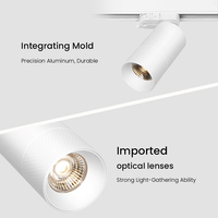 Éclairage sur rail de magasin moderne Éclairage sur rail Cob Led 4 fils angle de faisceau réglable Led Spot de plafond magnétique 11W