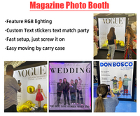 Dropshipping Boîte photo Vogue avec logo personnalisé gratuit pour photomaton de mariage Boîte ouverte