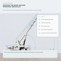 Grue araignée sur chenilles électrique/à essence de 1,2 tonne, 380V, rayon d'action de 5,35 m, hauteur de levage de 6,3 m, hydraulique compacte
