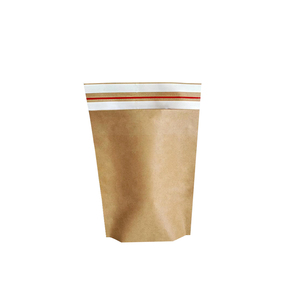 Sacs en papier kraft réutilisables imprimés sur mesure, <span class=keywords><strong>4</strong></span> oz, 1 kg, fond plat, emballage plastique, sacs à café avec fenêtre, valve et fermeture éclair - Product Image 6