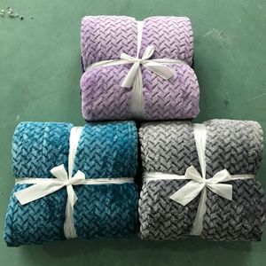 Trung quốc sản xuất siêu mềm rắn thiết kế màu nhuộm thoải mái ấm dày flannel chăn - Product Image 3
