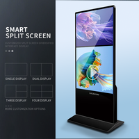 Écran publicitaire LCD sur pied de 32 pouces, fonctionnement 24h/24 et 7j/7, signalisation numérique pour restaurants