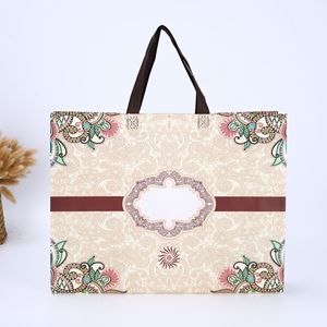 Sac cabas en toile réutilisable avec logo personnalisé de grande capacité Sacs à provisions à la main avec impression personnalisée en gros pour femmes - Product Image 3