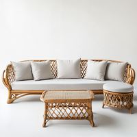 OE HOME Ensemble de canapés d'angle en rotin tressé résistant aux intempéries, design européen moderne, couleur et logo personnalisables, garantie 1 an