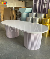 Ensemble de table à manger en acrylique à prix d'usine pour événements de mariage, mobilier de style ferme pour l'extérieur, pour hôtels