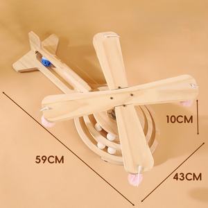 Struttura per arrampicata in legno Sisal per gatti con struttura in legno per gatti perfetta movimento interattivo per animali domestici - Product Image 4
