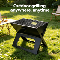 Barbecue portable pliable pas cher au charbon de bois pour le camping en plein air/le jardin/la table