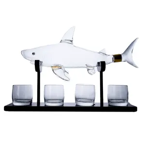 Pabrik Suhu Tinggi Mewah Wine Decanter Set Shark Decanter Wine Wine Gift Box