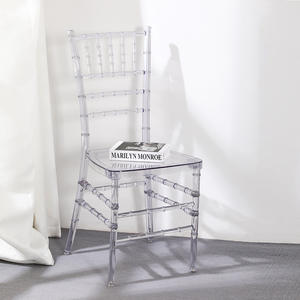 Acrylic Crystal <b>Chair</b> Transparent <b>Stackable</b> <b>Dining</b> <b>Chair</b> For Indoor Outdoor Use - Product Image 3