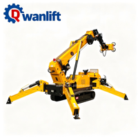 Grue araignée compacte tout-terrain hydraulique avec flèche personnalisable pour levage flexible du verre