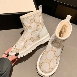 Chaussures de marques de luxe antidérapantes imperméables Bottines pour femme Bottines de neige pour femme Bottines d'hiver de créateur Chaussures en cuir - Product Image 2