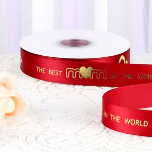 Mother's Day Fashionable 1/2/2.5cm 40 Yards Polyester Satin <b>Ribbon</b> for Flower Bouquet <b>Cake</b> Baking Gift Wrapping - Product Image 4