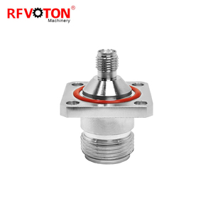 SMA ตัวเชื่อมต่อแจ็คตัวเมียเป็น N ชนิดตัวเมียแผงทองเหลืองกันน้ำติดตั้งหน้าแปลน N-SMA อะแดปเตอร์ตัวเชื่อมต่อโคแอกเซียล <span class=keywords><strong>kkf</strong></span> RF - Product Image 2