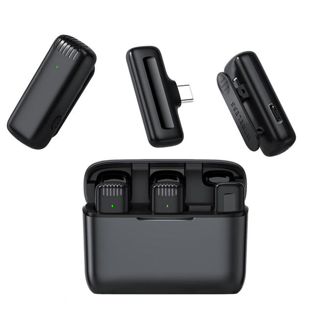 Portable Professional Mini Lavaliere Wireless Microphone 5-6 Hours Battery Life Charging for iPhone J13 Light-weight Vocal Use