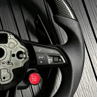 Accessoires de voiture personnalisés pour Volkswagen GTI MK7.5 Jetta Passat Golf Scirocco Polo Touareg Volant en cuir et fibre de carbone
