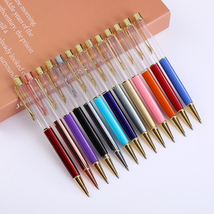 Pulpen Logam Kosong DIY, Pulpen Berongga yang Dapat Diisi Pasir Gerak dan Kertas Emas, Logo Custom - Product Image 1