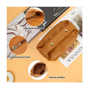 <span class=keywords><strong>ISEN</strong></span>, superventas, estilo coreano, bolsa de maquillaje de cuero PU para mujer, gran capacidad, portátil, con cremallera, bolsa de cosméticos de moda para damas - Product Image 3