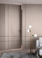 Porte intérieure invisible minimaliste en bois sur mesure, sans joint, pour immeuble d'appartements moderne - Offre Spéciale