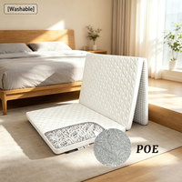 Materasso Tatami 3 Pieghevoli POE Air Net 4D King Size Lavabile, Materasso Ortopedico Elastico ad Alto Rimbalzo in Polimero POE