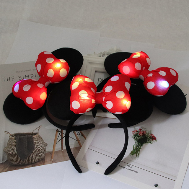 MMMA Cartoon LED Headband Mouse Ears Luminous Headband Accessories Flash Hair Accessories