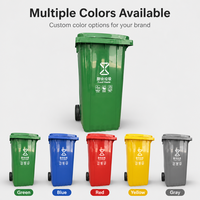 Poubelle mobile à roulettes en plastique HDPE de 240 L pour la collecte et la classification des déchets