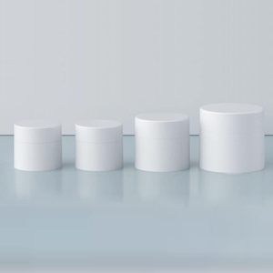 Low MOQ Luxury 100G PP Face Cream <b>Jar</b> Matte White Double Wall <b>Plastic</b> <b>Jar</b> - Product Image 3