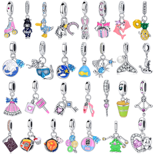 Bracciale con <span class=keywords><strong>ciondolo</strong></span> a tema Oceano placcato argento personalizzato all'ingrosso per donna, perline fai da te per braccialetti con animali domestici. - Product Image 1