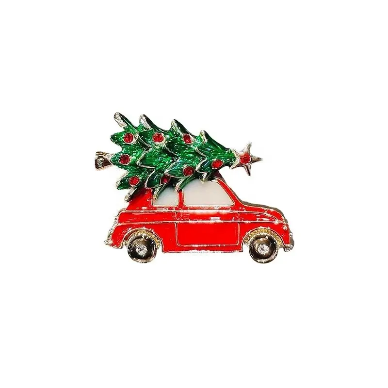 بيع بالجملة شجرة عيد الميلاد سيارة حمراء أزياء مذهلة سخية مخصص طية صدر السترة دبوس