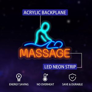 <b>Massage</b> Letreros Neon LED indoor hanging ambient light shop sign wall decoration light entrance indicator light luminous sign - Product Image 2