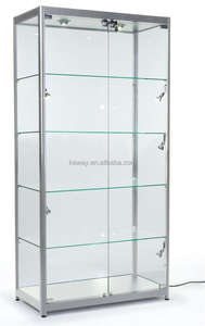 Vetrina da Parete KEWAY con Cornice in Alluminio Argentato e Vetro Personalizzabile - Product Image 3