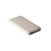 Banque d'alimentation mini 10000 mAh Chargeur portable Écologique Paille de blé Ultra fin Banque d'alimentation pour téléphone portable