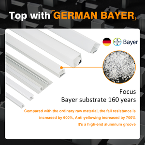 EU in magazzino armadietto per la vendita diretta della fabbrica luce a Led montata in lega di 6063 argento 45 gradi profilo in alluminio a Led - Product Image 3