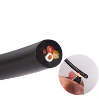 Câble d'alimentation RVV en PVC noir avec 2/3/4/5 conducteurs en cuivre et conducteur électrique 6/7/8/10/12/14/16/18 broches