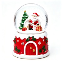 Boule d'eau décorative de Noël Mère Noël en résine, globe à neige, souvenir de vacances, cadeau de Noël, décoration de table pour les fêtes