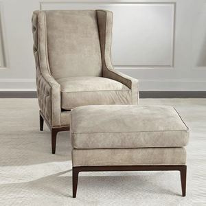 Fauteuil simple en bois massif de style américain moderne et minimaliste avec repose-pieds, chaise paresseuse de luxe légère à la française pour balcon, mobilier haut de gamme pour la maison - Product Image 6
