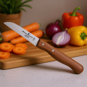 Couteau à légumes Schwertkrone 12 cm, manche en bois, fabriqué en Allemagne - Product Image 3