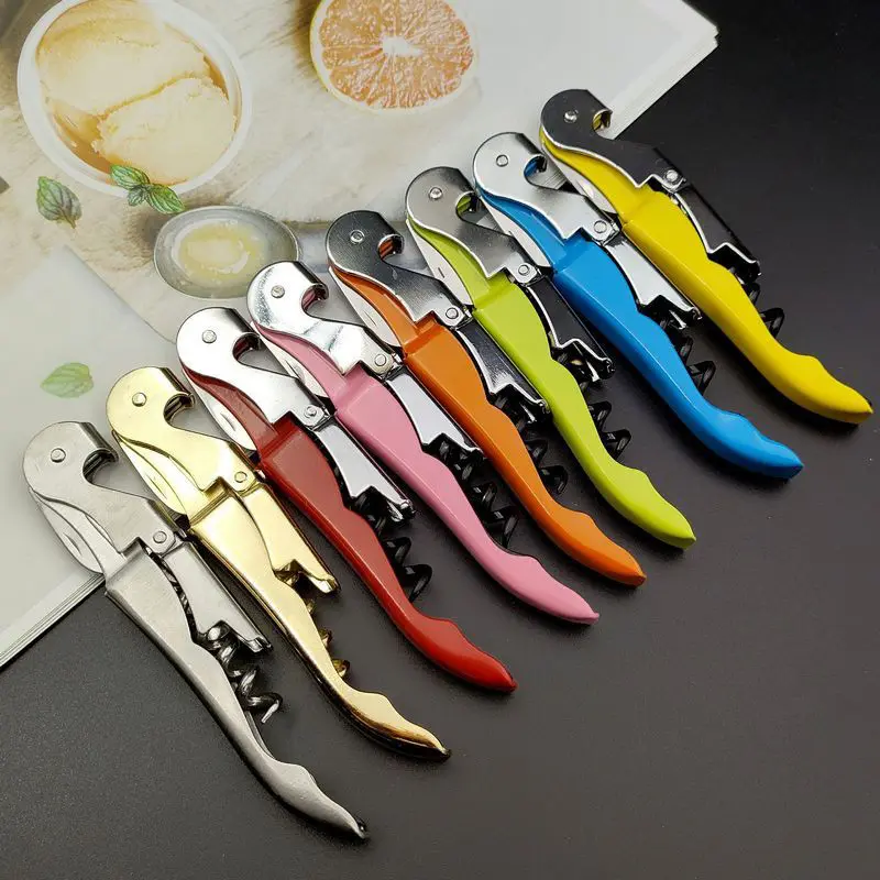 Wholesale multi-function wine opener metal wine opener color Seahorse knife corkscrew wine opener with logo