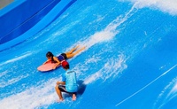 Simulateur de surf bleu clair commercial en acier inoxydable 3 personnes capacité de 500kg longueur 15m intérieur/extérieur jeu d'eau à bas prix