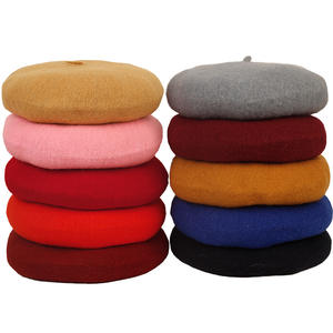 مجموعة قبعات صوفية نابضة بالحياة متعددة الألوان-ستة قبعات أنيقة بلون صلب للنساء مثالية لإضافة لمسة فرنسية أنيقة - Product Image 2