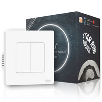MOES Nueva Serie Star Ring Tuya Smart ZigBee3.0 Interruptor de Botón Empotrado con Tacto Ligero y Diseño de Logotipo Saliente, Interruptor de Escena