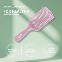 Brosse à cheveux démêlante professionnelle LOGO de qualité salon avec coussin d'air et manche à motifs pour massage du cuir chevelu et coiffage volumisant