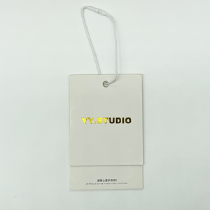 Doppia stampa personalizzata nome e Logo indumento personalizzato etichette da appendere spesse etichette per vestiti per bambini con stringhe - Product Image 2