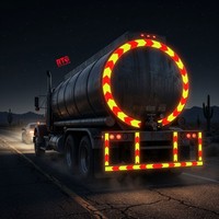 Autocollant réfléchissant de sécurité pour camion de qualité commerciale, rouleau de ruban adhésif réfléchissant en forme de flèche rouge, blanc, jaune, en nid d'abeille